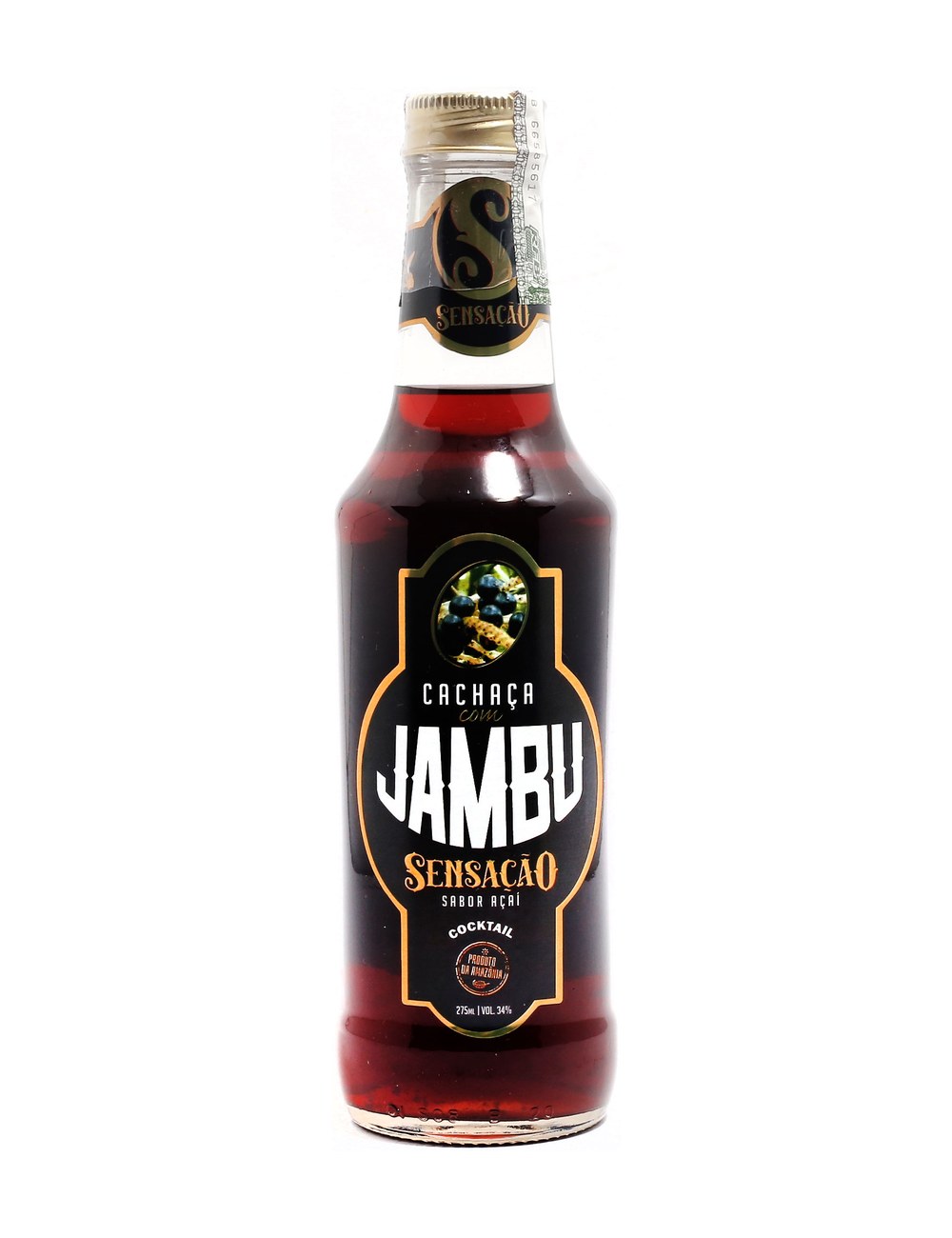 Cachaça com Jambu Sensação Sabor Açaí
