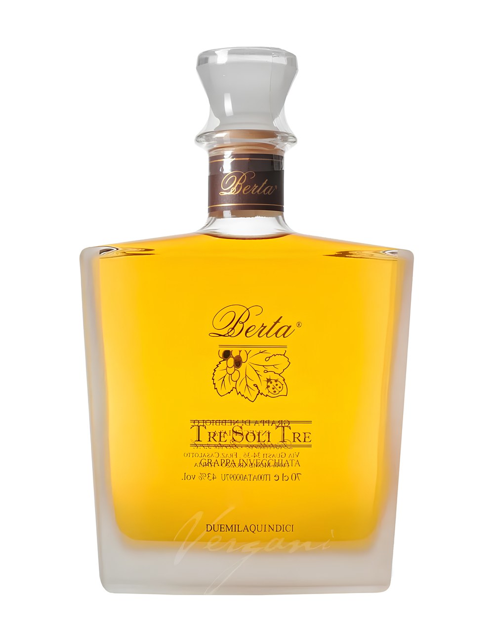 Grappa di Nebbiolo Berta Barolo Tre Soli Tre